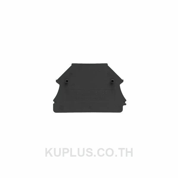End plate for terminals, black, Height: 44 mm, Width: 1.5 mm, V-0, Wemid, Snap-on: No
