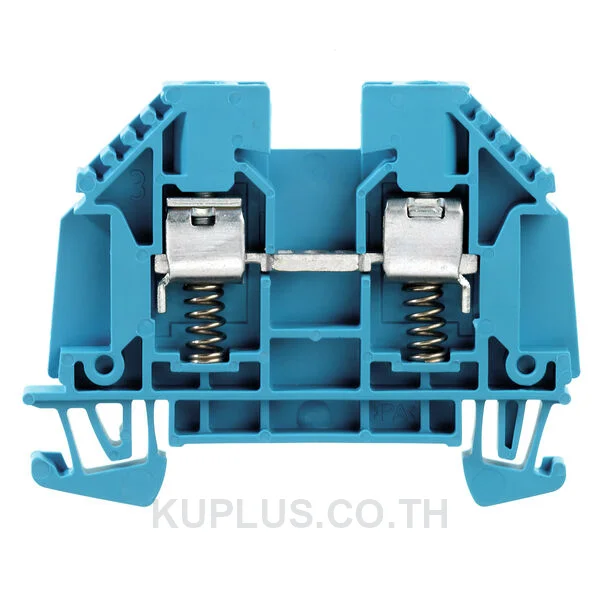 เทอร์มินัลบล็อกแบบฟีดทรู WDU 4 SL BL ต่อแบบสกรู สีน้ำเงิน 4 mm² 32A 690V 2 ช่องต่อ