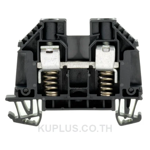 เทอร์มินัลบล็อกแบบฟีดทรู WDU 10 SL SW ต่อแบบสกรู สีดำ 10 mm² 57A 630V 2 ช่องต่อ