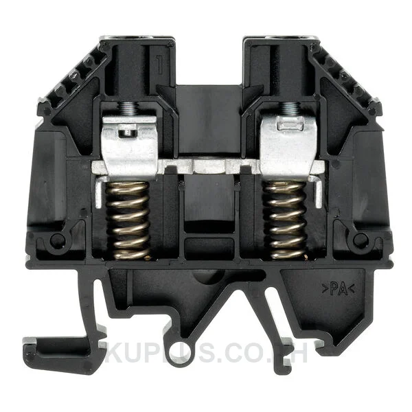 เทอร์มินัลบล็อกแบบฟีดทรู WDU 6 SL/EN SW ต่อแบบสกรู สีดำ 6 mm² 41A 690V 2 ช่องต่อ