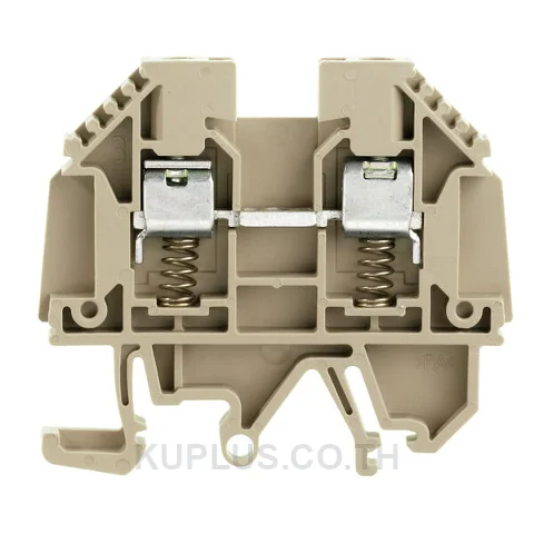 เทอร์มินัลบล็อกแบบฟีดทรู WDU 4 SL/EN ต่อแบบสกรู สีเบจเข้ม 4 mm² 32A 690V 2 ช่องต่อ
