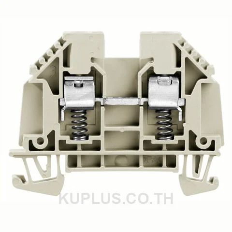 เทอร์มินัลบล็อกแบบฟีดทรู WDU 6 SL ต่อแบบสกรู สีเบจเข้ม 6 mm² 41A 630V 2 ช่องต่อ