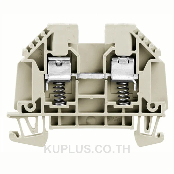เทอร์มินัลบล็อกแบบฟีดทรู WDU 6 SL ต่อแบบสกรู สีเบจเข้ม 6 mm² 41A 630V 2 ช่องต่อ