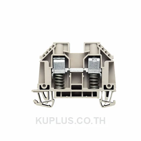 เทอร์มินัลบล็อกแบบฟีดทรู WDU 10 SL ต่อแบบสกรู สีเบจเข้ม 10 mm² 57A 630V 2 ช่องต่อ