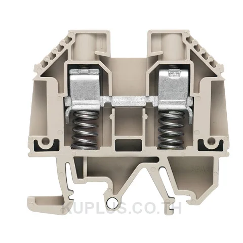 เทอร์มินัลบล็อกแบบฟีดทรู WDU 10 SL/EN ต่อแบบสกรู สีเบจเข้ม 10 mm² 57A 690V 2 ช่องต่อ