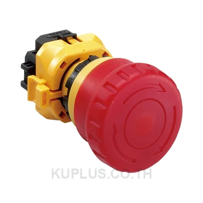 XW1E-TV412Q4MR, สวิตช์หยุดฉุกเฉิน (Emergency Stop) IDEC XW1E ขนาด 22 มม. แบบมีไฟ