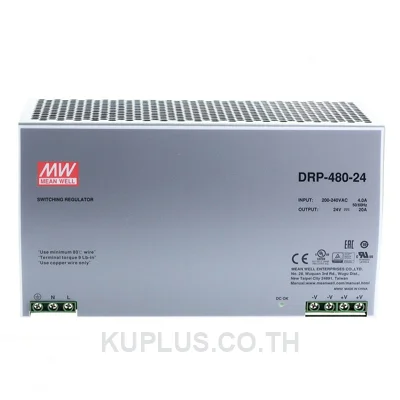 พาวเวอร์ซัพพลายเกาะราง (ติดรางปีกนก DIN) Mean Well DRP-480-48 480 W เอาต์พุต 48 V 10 A