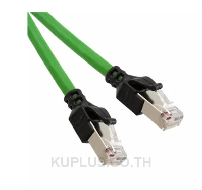 HARTING Cat5e Male RJ45 to Male RJ45 Ethernet Cable, SF/UTP, Green PUR Sheath, 1m