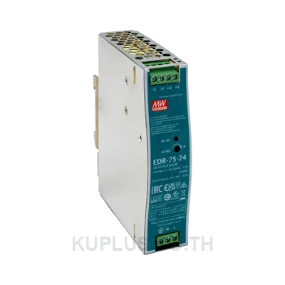 พาวเวอร์ซัพพลายเกาะราง (ติดรางปีกนก DIN) Mean Well EDR-75-48 75 W เอาต์พุต 48 V 1.6 A