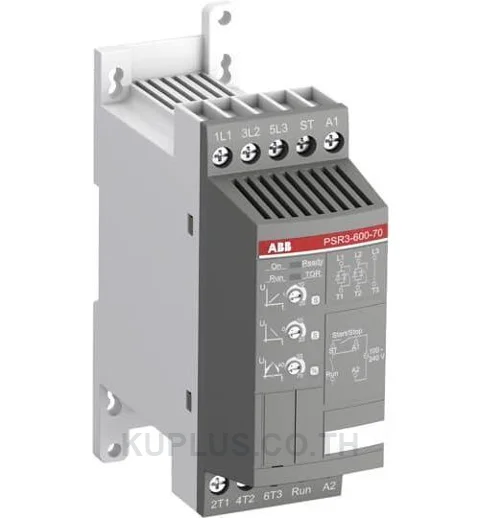PSR3-600-70, ซอฟต์สตาร์ทเตอร์ ABB PSR Series 3.9 A 1.5 kW (400 V) 208...600 V AC