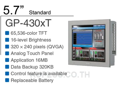 หน้าจอสัมผัส รุ่น PFXGP4301TADW GP4000 ซีรีย์ - ขนาด 5.7 นิ้ว, จอสี, 320 x 240pixels แบรนด์ Pro-face