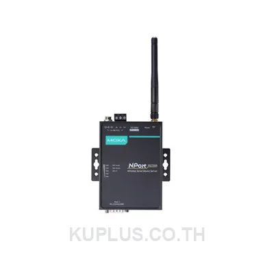 เซอร์เวอร์แปลงพอร์ตซีเรียลเป็นอีเทอร์เน็ต (Serial Device Server) MOXA NPort W2150A-W4-US 1 พอร์ต RS-232/422/485 802.11a/b/g/n US band อุณหภูมิ 0 ถึง 55 °C