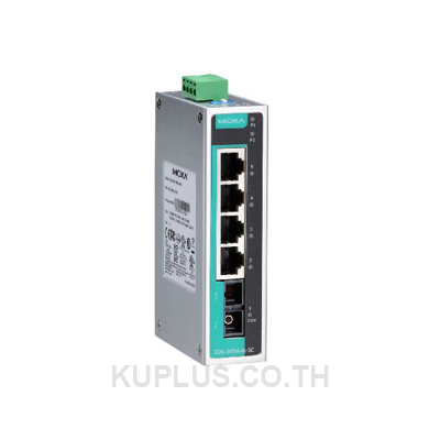 Unmanaged switch with 4 10/100BastT(X) ports, and 1 100BaseFX single-mode port with SC connector , -40- 75â„ƒ