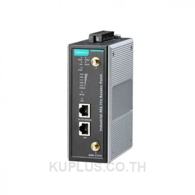แอคเซสพอยต์/ไคลเอนต์ไร้สายอุตสาหกรรม (Access Point/Client) MOXA AWK-3131A-SSC-RTG-EU-CT-T 802.11n EU band IP30 อุณหภูมิ -40 ถึง 75 °C
