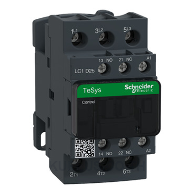 Contactor, 3 Poles, 3NO, 25A @ 440V, 220V Coil