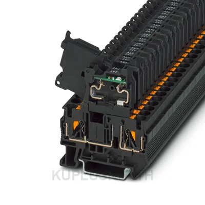 Phoenix Contact PT 4-HESILED 24 (5X20) เทอร์มินัลบล็อกฟิวส์ (3211903) ขนาดสาย 4 mm² กระแส 6.3 A แรงดัน 24 V ต่อแบบ Push-in สีดำ