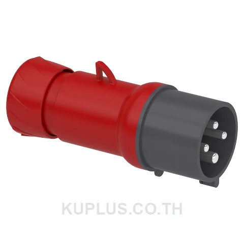 PKE32M434, ปลั๊กอุตสาหกรรมแบบกลางทาง (Mobile plug) Schneider Electric Mureva PK 32A 3P+E 400V IP44 ต่อสายแบบขันสกรู