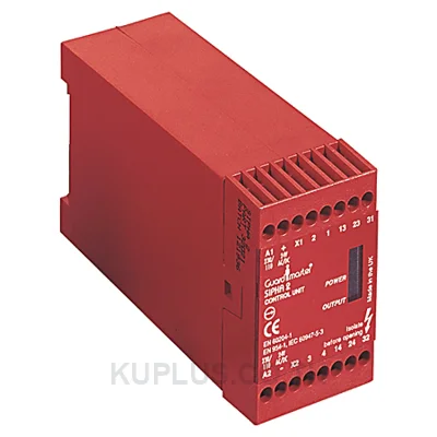 Sipha Control Unit - Contacts (Safety/Auxiliry): 2 Normally Open / 1 Normally Closed, Supply Voltage: 24V AC/DC, 110V/230V AC, Housing: 45mm