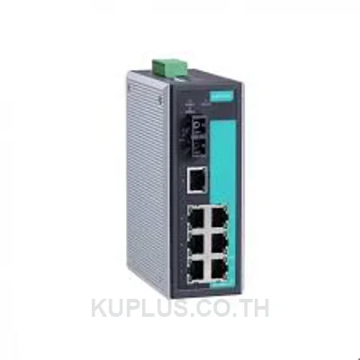 อีเทอร์เน็ตสวิตช์อุตสาหกรรม MOXA EDS-308-S-SC-T Unmanaged RJ45 7 พอร์ต อุณหภูมิ -40 ถึง 75 °C