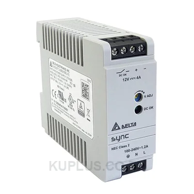 Sync DIN Rail Power Supply, 12Vdc/4A, 48W,