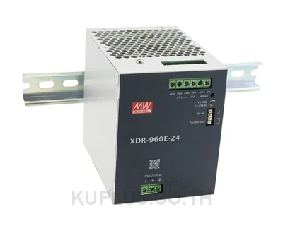 Mean Well XDR-960E-48 960W AC/DC Economical Ultra Slim Industrial DIN Rail Power Supply, 48V Output, Screw Terminal