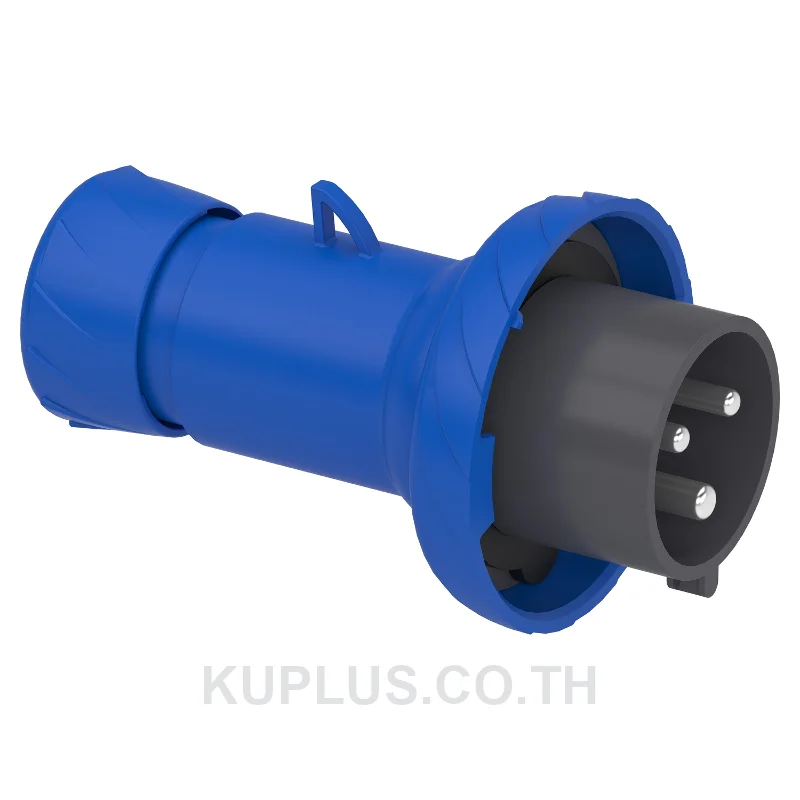 PKE32M723, ปลั๊กอุตสาหกรรมแบบกลางทาง (Mobile plug) Schneider Electric Mureva PK 32A 2P+E 220V IP67 ต่อสายแบบขันสกรู