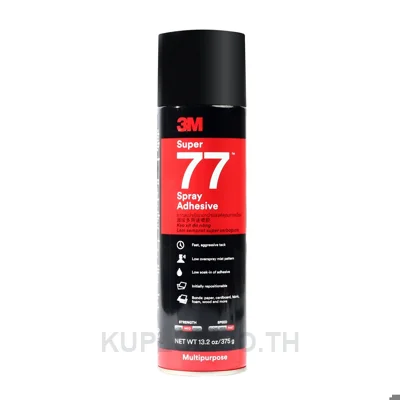 3M กาวสเปรย์ กาวเอนกประสงค์ ขนาด 13.2 ออนซ์ รุ่น SUPER 77 ชนิดติดถาวร ติดได้ทันทีใน 15 วินาที
