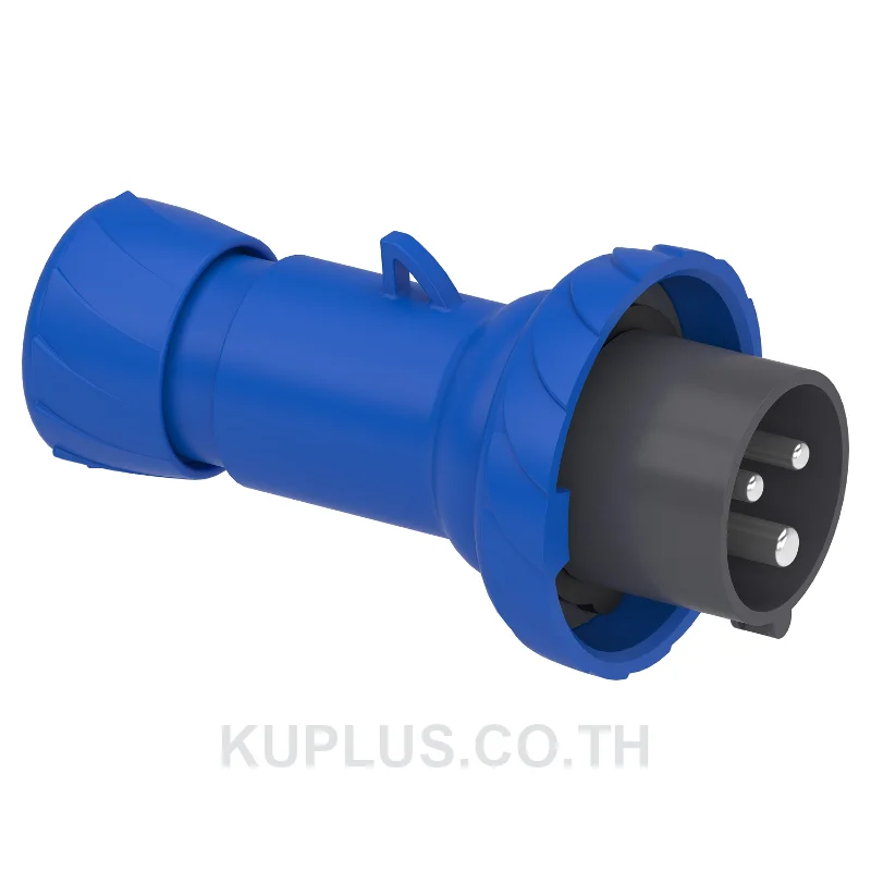 PKE16M723, ปลั๊กอุตสาหกรรมแบบกลางทาง (Mobile plug) Schneider Electric Mureva PK 16A 2P+E 220V IP67 ต่อสายแบบขันสกรู