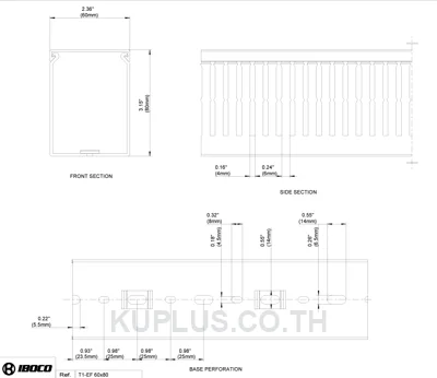 Light Gray Narrow Finger Wire Duct | T1E-2230G - IBOCO