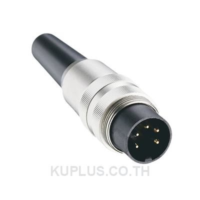 Connector SV 7 Pole M16 Din Plug, 5A, 60 VAC IP40, Male, Cable Mount - Lumberg