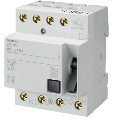 Residual current operated circuit breaker, 4-pole, type AC, In: 125 A, 30 mA, Un AC: 400 V