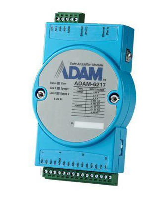 Remote I/O Module, 8 Analog Isolated Input Modbus TCP, ADAM-6000 Series