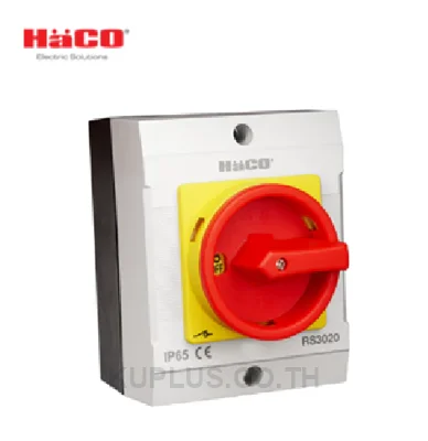 HACO สวิตช์ควบคุม เปิด-ปิด หมุนด้วยมือ On-Off Selector Switch IP65 3P รุ่น RS3020 