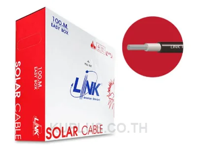 CB-1040AB-1สีดำ สายไฟโซล่าเซลล์ PV1-F 4 มิล ยี่ห้อ LINK ยกม้วน 100 เมตร สาย PV Solar Cable 4 mm