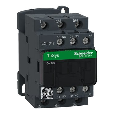 Contactor, 3 Poles, 3NO, 12A @ 440V, 220V Coil