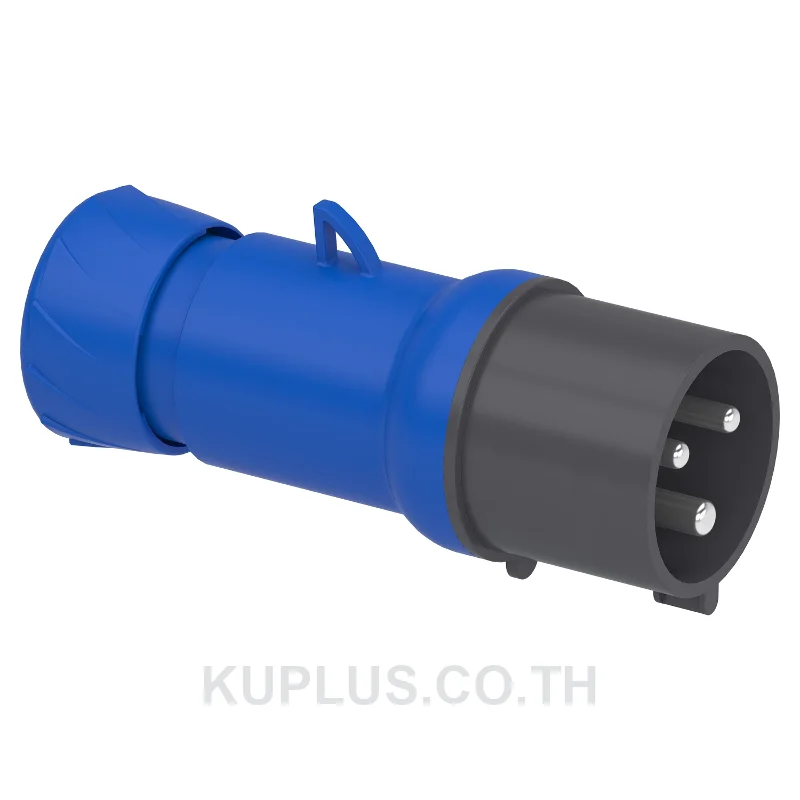 PKE32M423, ปลั๊กอุตสาหกรรมแบบกลางทาง (Mobile plug) Schneider Electric Mureva PK 32A 2P+E 220V IP44 ต่อสายแบบขันสกรู