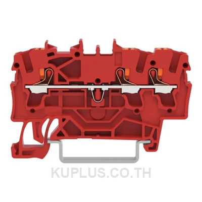 Wago  Terminal block; with push-button; 2.5 mm² red