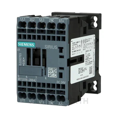 power contactor, AC-3e/AC-3, 9 A, 4 kW / 400 V, 3-pole, 24 V DC, auxiliary contacts: 1 NC, spring-loaded terminal, size: S00