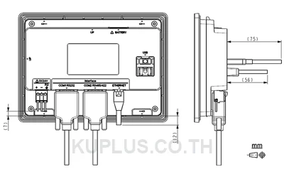 หน้าจอสัมผัส รุ่น ET6000  รหัส PFXET6400WAD, 7" Widescreen ET6000 Series Pro-face  Easy HMI, ProEX
