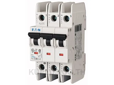 เซอร์กิตเบรกเกอร์ขนาดเล็ก (MCB) EATON FAZ-D10/3-RT 3 โพล 10 A 240 V AC Curve D