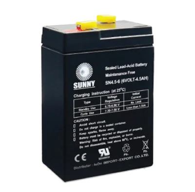 แบตเตอรี่แห้ง Sunny รุ่น SN 4.5 - 6, ขนาด 6V-4.5AH.