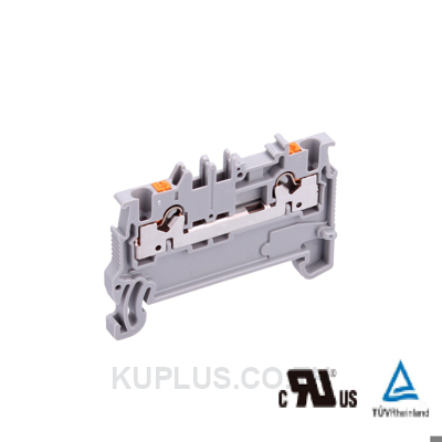 Terminal Block 4mm 2P 30A Grey