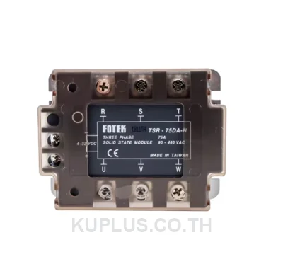 Fotek TSR-75DA-H High Voltage Type DC to AC Input voltage:4~32VDC、Max Rated Load Voltage:90~480VAC、Max Load Current:75A