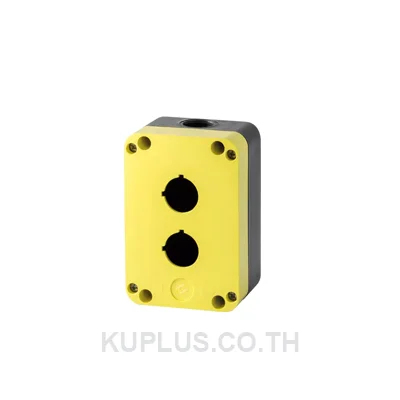 PQ02K  Push button station Enclosures – IP65  2 holes Enclosure – Yellow cover Giovenzana 