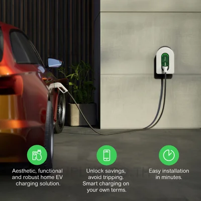เครื่องชาร์จรถยนต์ไฟฟ้า Schneider Charge EVH5A11N2C7 11 kW 3 เฟส 16 A หัว Type 2 สาย 7 เมตร IP55/IK10