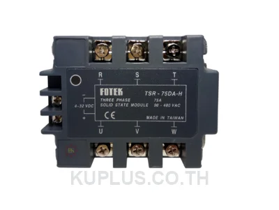 Fotek TSR-75DA-H High Voltage Type DC to AC Input voltage:4~32VDC、Max Rated Load Voltage:90~480VAC、Max Load Current:75A