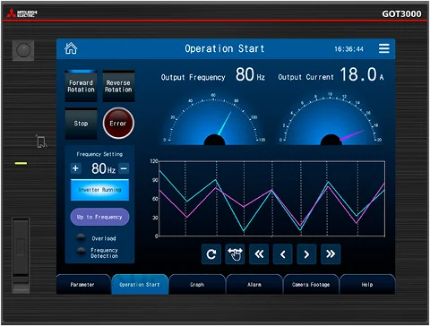 GT3712-XRBD GOT3000; 12.1" XGA TFT LCD, 16M colors, Black, 24V DC