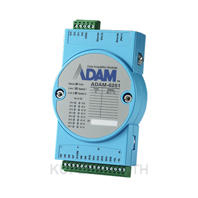 Remote I/O Module, 16 Analog Isolated Input Modbus TCP, ADAM-6000 Series