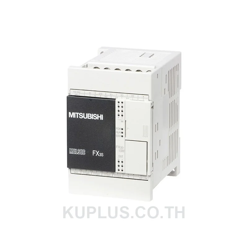 ชุดควบคุม PLC (Base Unit/CPU) Mitsubishi FX3S-10MR/ESS I/O 10 จุด ชนิดเอาต์พุต Relay