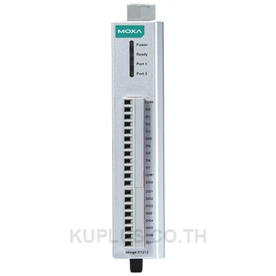 รีโมท I/O อุตสาหกรรม MOXA ioLogik E1260-T 2 พอร์ต อุณหภูมิ -40 ถึง 75 °C